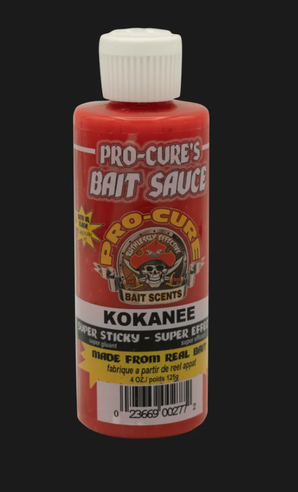 Pro-Cure Kokanee Bait Sauce, 4 Ounce, Red