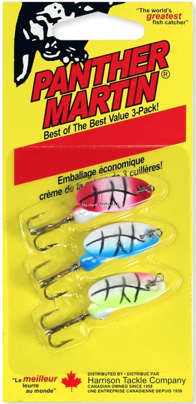 Panther Martin - UV Sonic Spinners - 3 pk Assortment