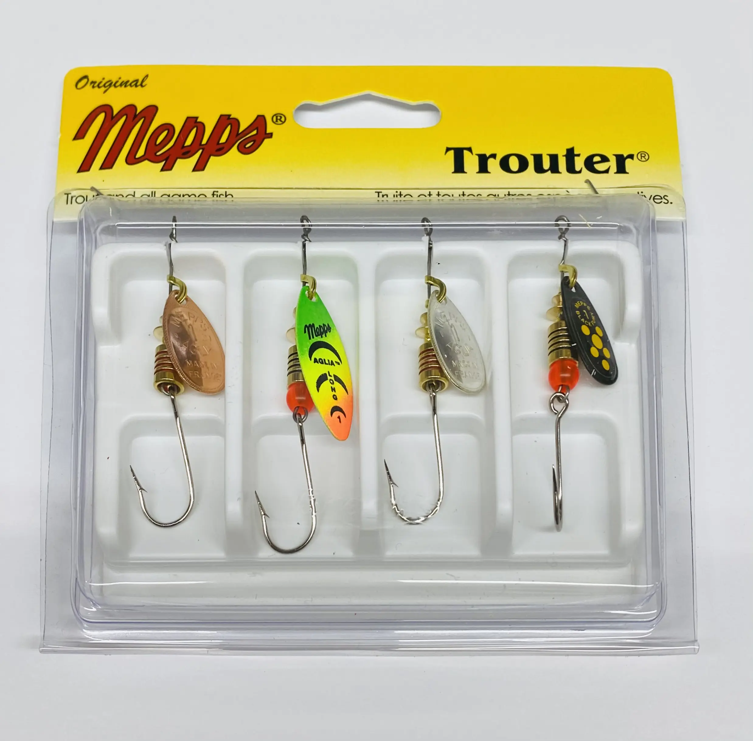 Mepps Trouter Kit 4-Pack Kit - Single Siwash Hooks